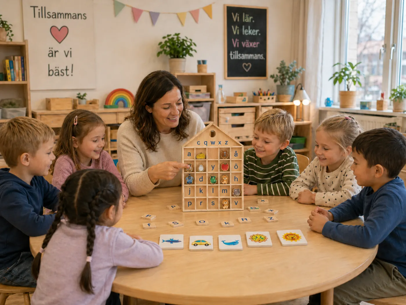 Lärare med elevgrupp